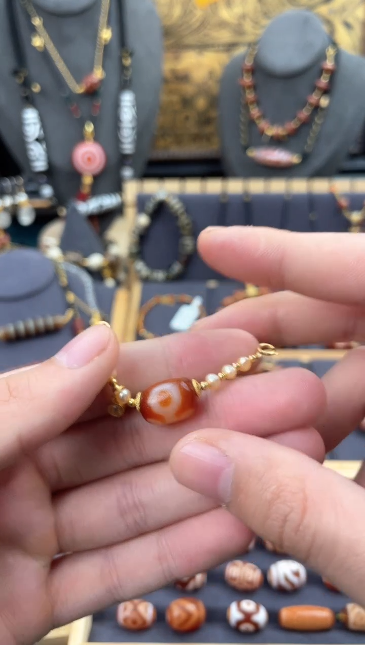 【闪购商品】玛瑙/玉髓颈饰未镶嵌红肉贵人吊坠