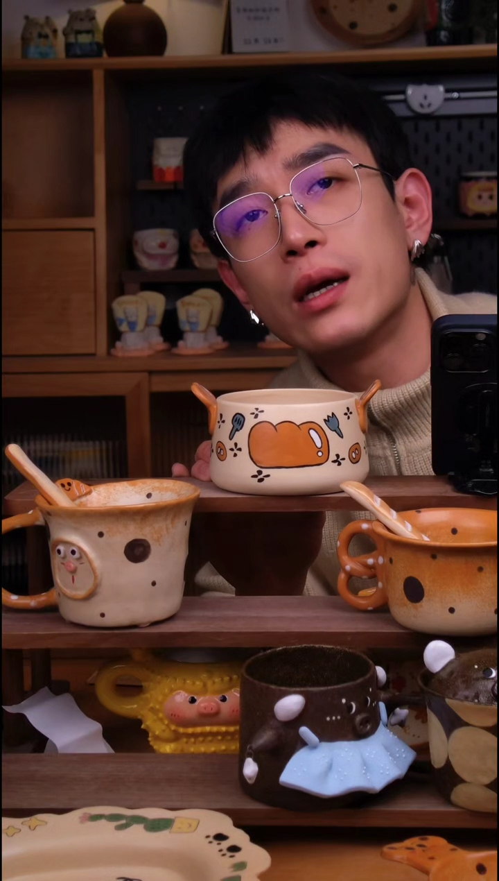 碗陶景德镇可爱设计师款陶瓷