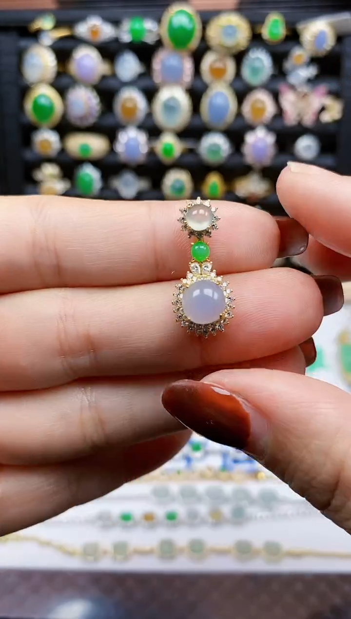 银S925镶嵌戒指翡翠111