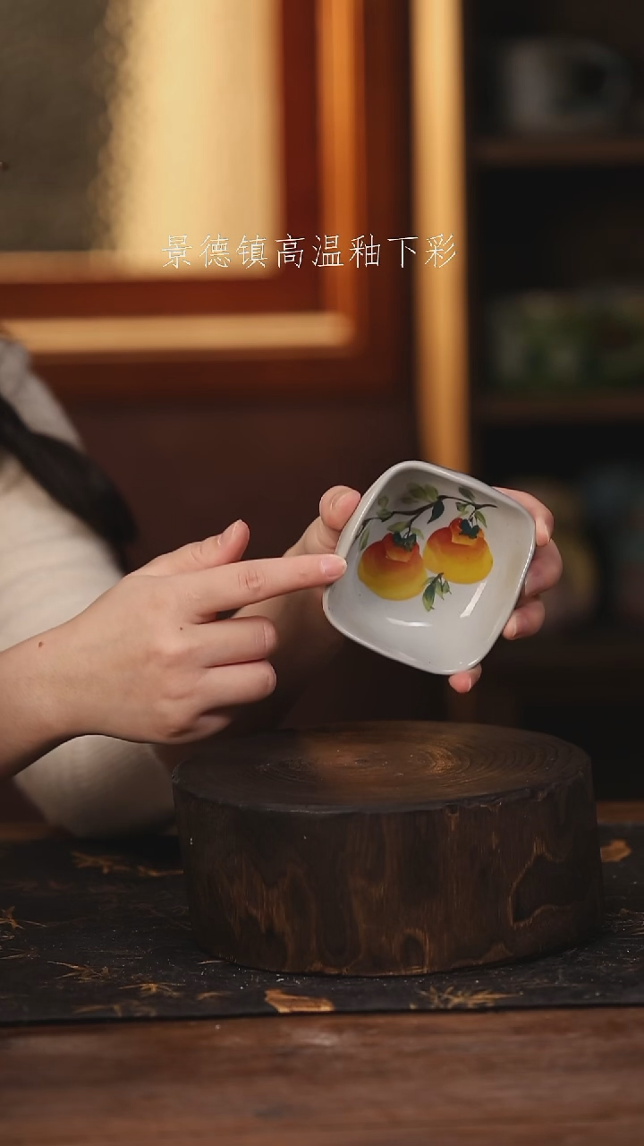 陶瓷 景德镇高温釉下手绘陶瓷@L588@