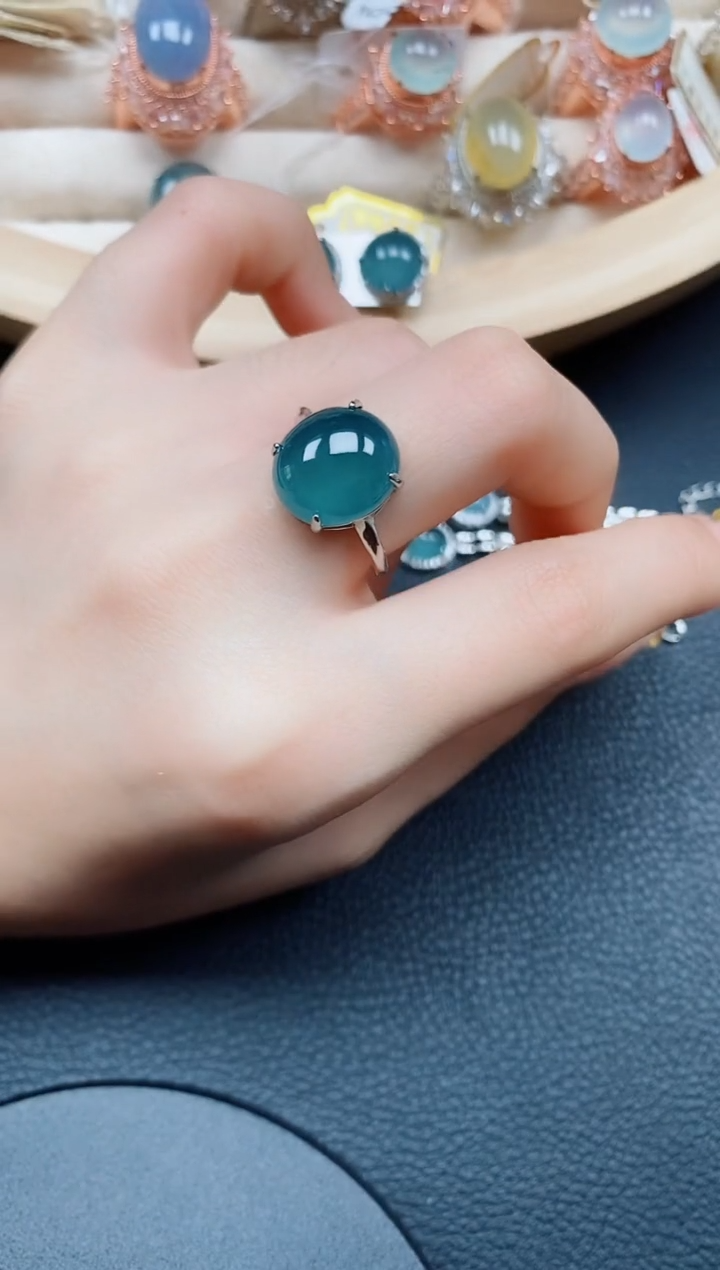 【闪购商品】翡翠戒指银S925镶嵌翡翠