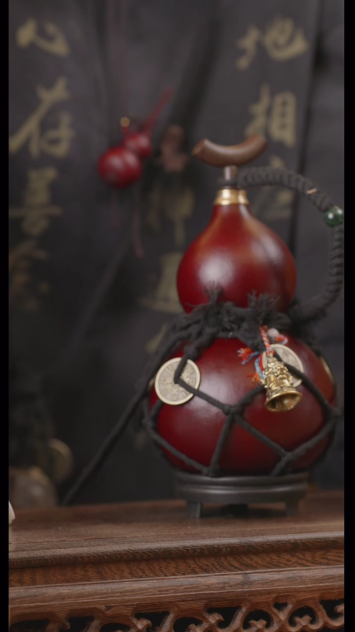 【闪购商品】78号精品天然大漆工艺防渗内胆酒葫芦~