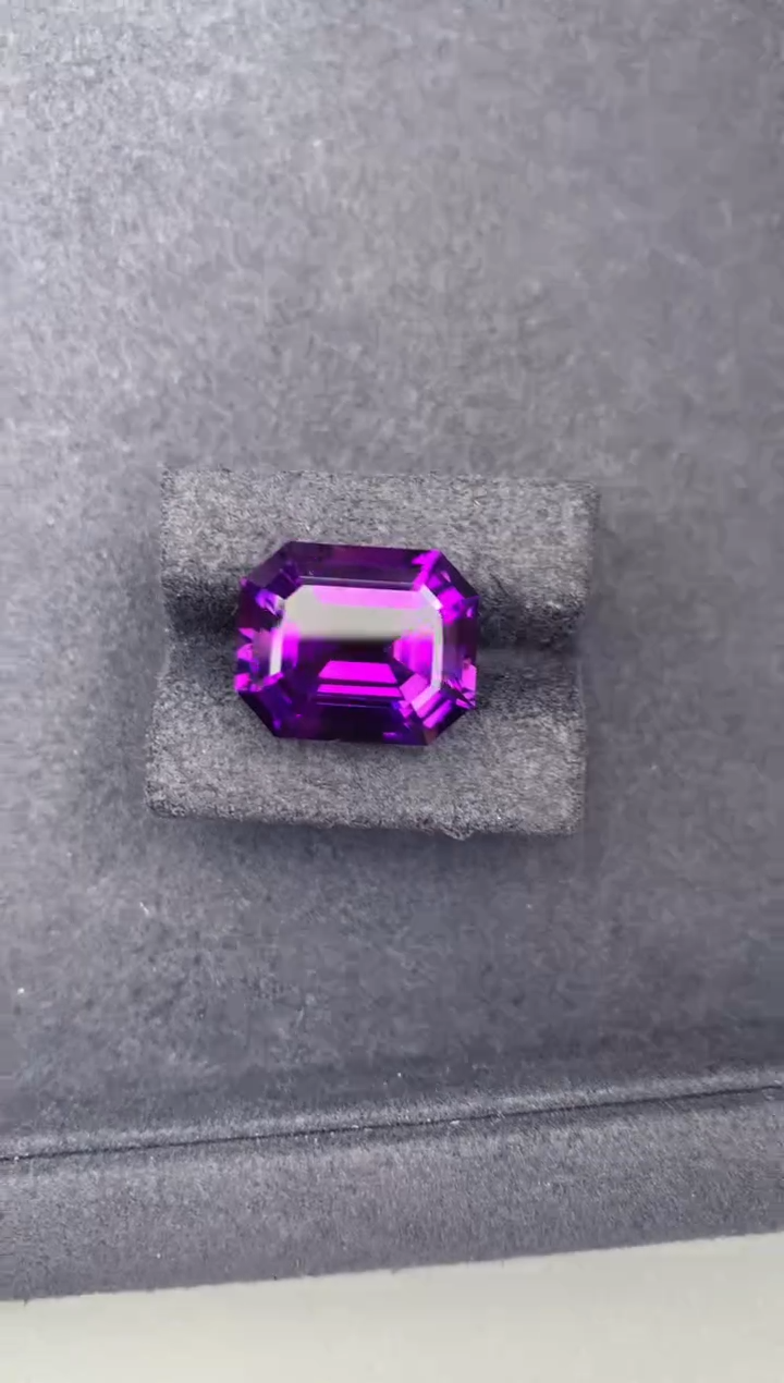 紫晶珠宝半成品未镶嵌11.6ct紫水晶   FG