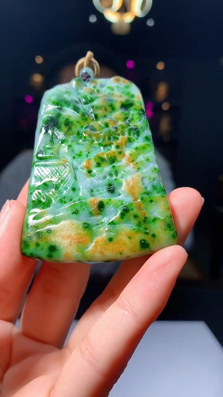 【闪购商品】定制翡翠未镶嵌1015hm-毛货挂件8