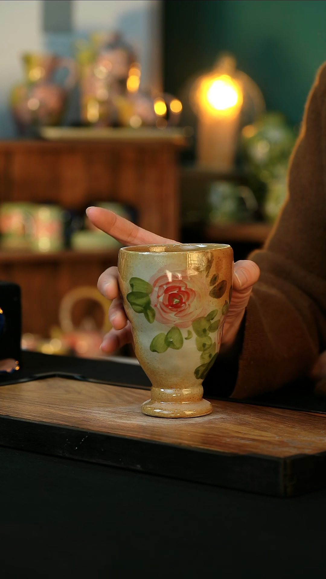 【闪购商品】杯手绘心瓷陶瓷浮力