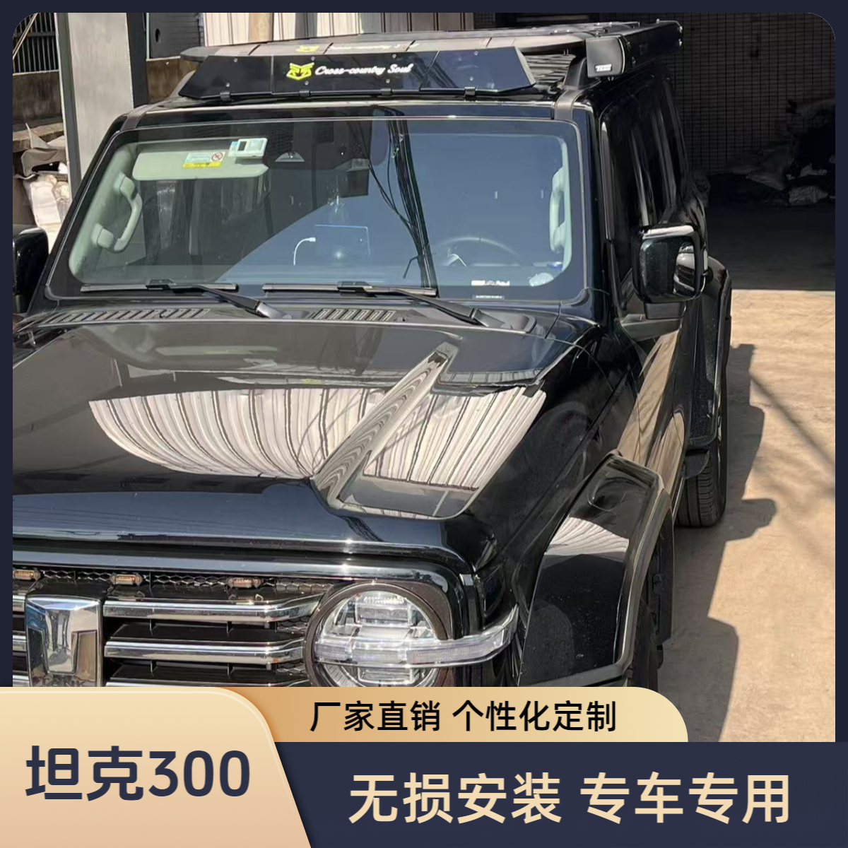 坦克300 车顶平台 拓展平台 铝合金材质 爬梯 书包