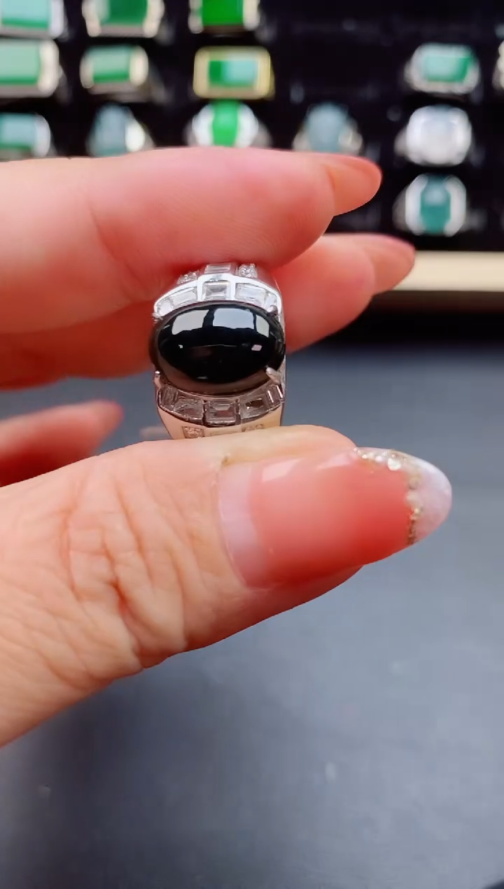 【闪购商品】翡翠戒指银S925镶嵌508505