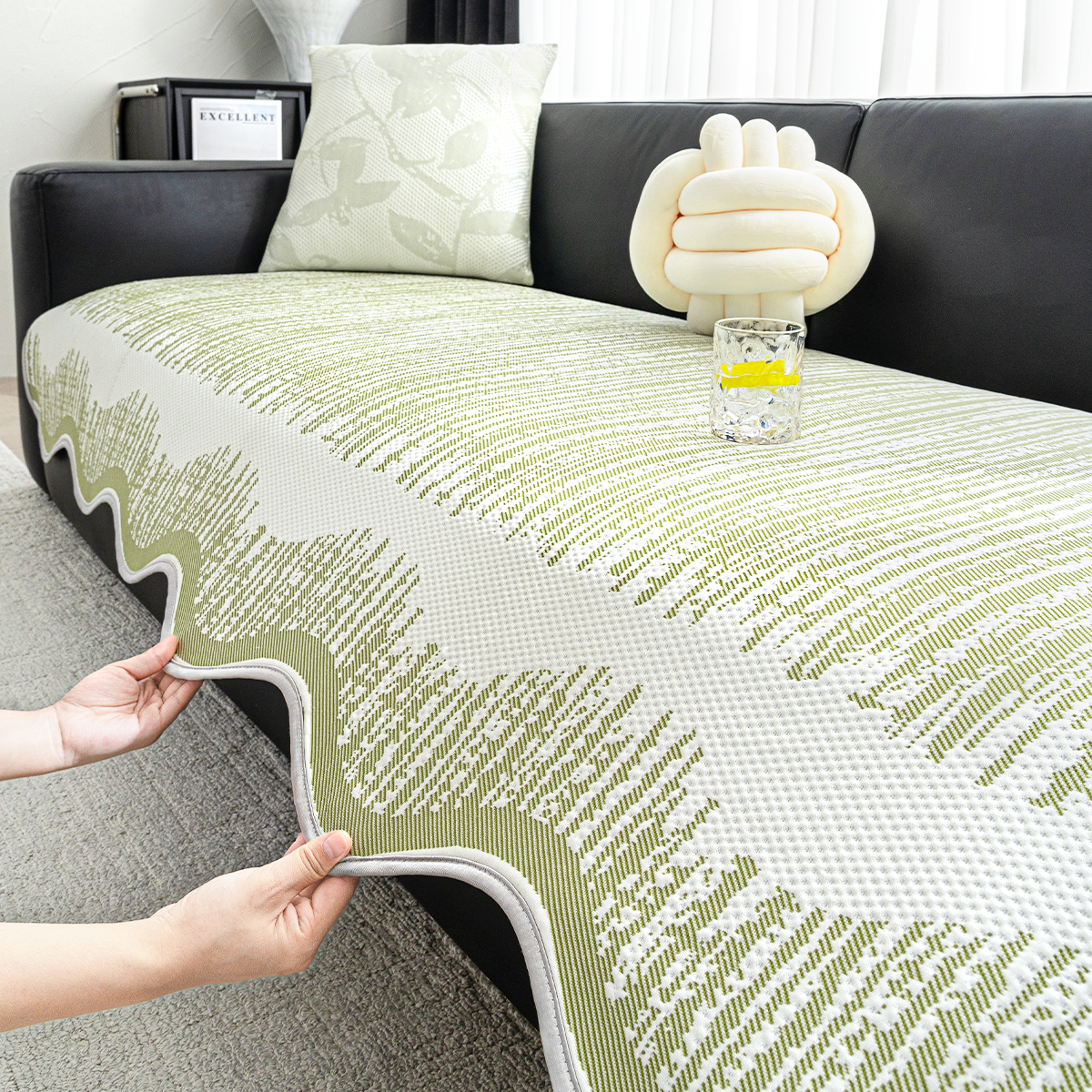 LangSha/浪莎冰丝沙发垫夏季凉感直排防滑固定高级感沙发凉席垫子