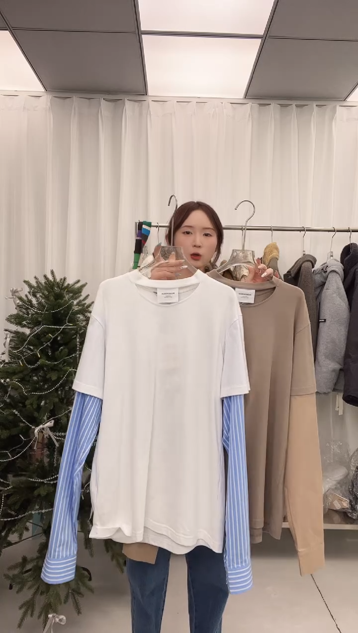 编号017 设计师品牌 假两件 长袖T  XS码  待开价