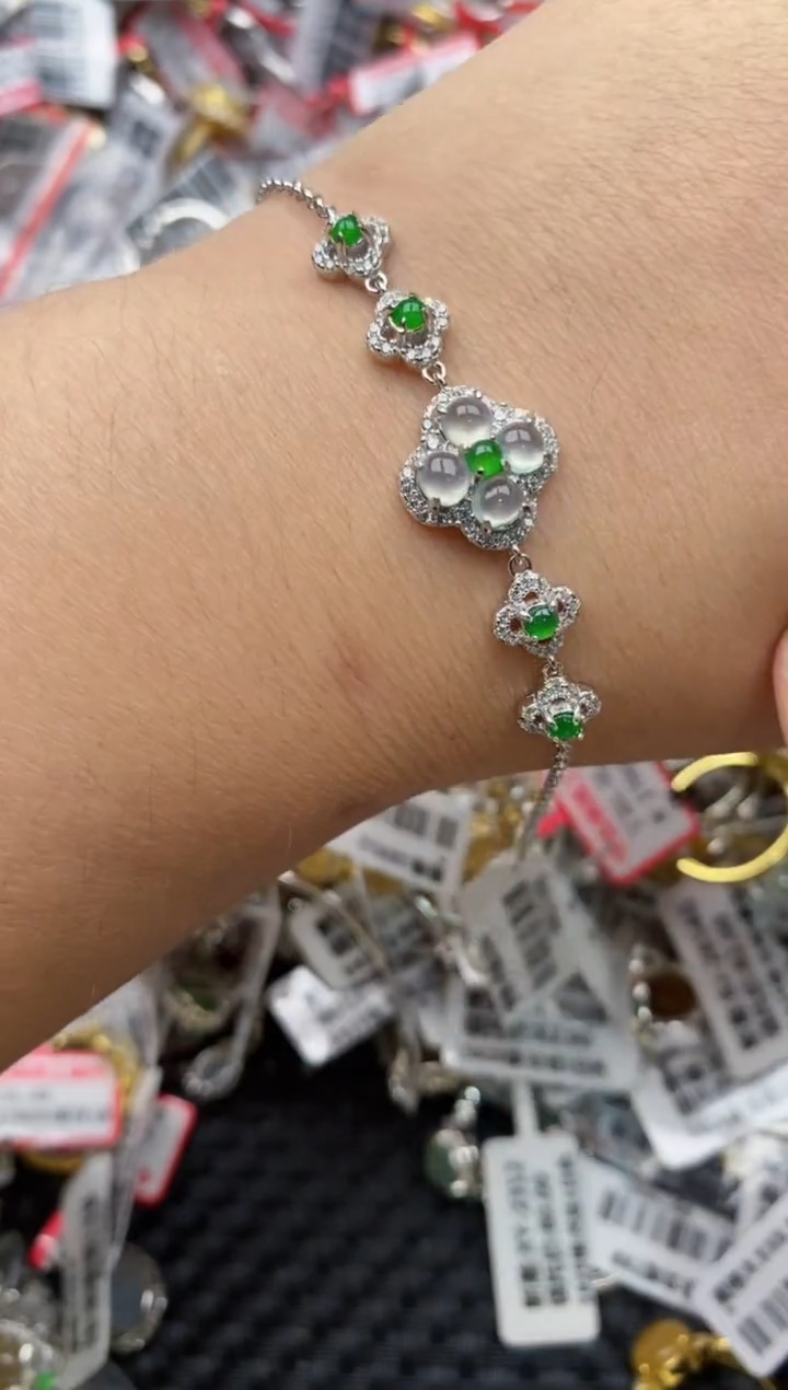 【闪购商品】翡翠戒指银S925镶嵌66666---6