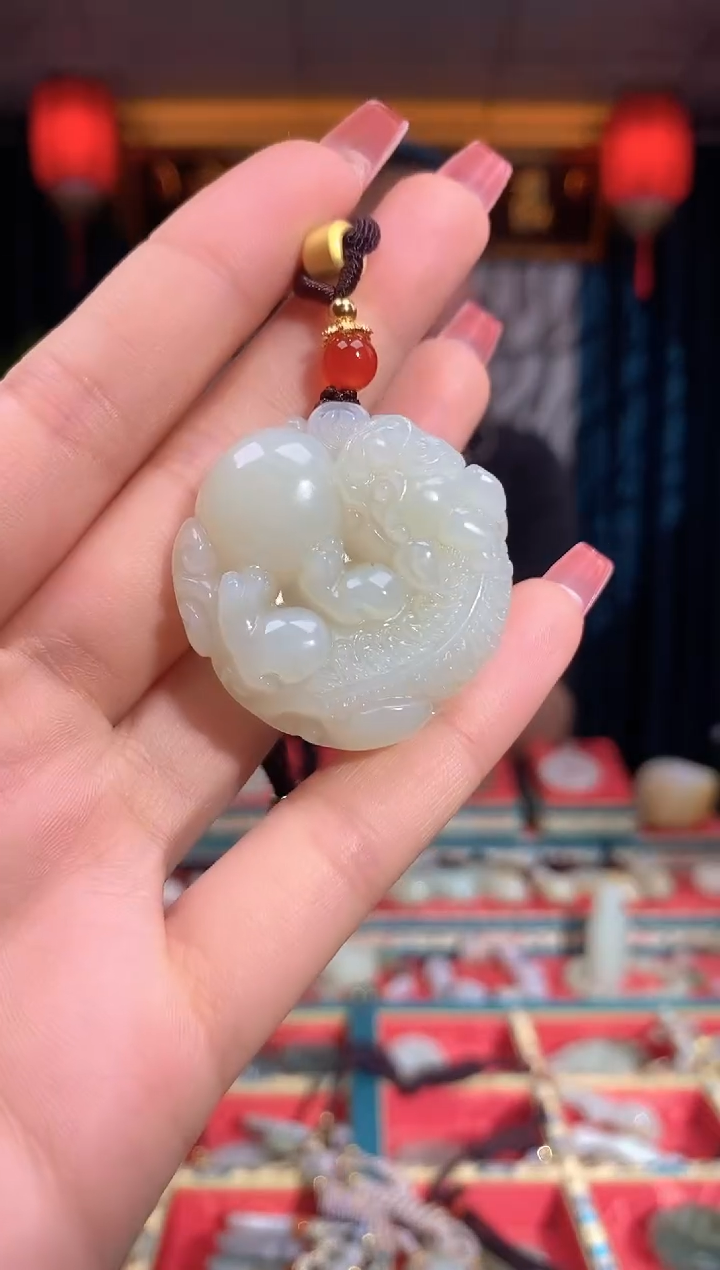 和田玉未镶嵌挂件有求必应