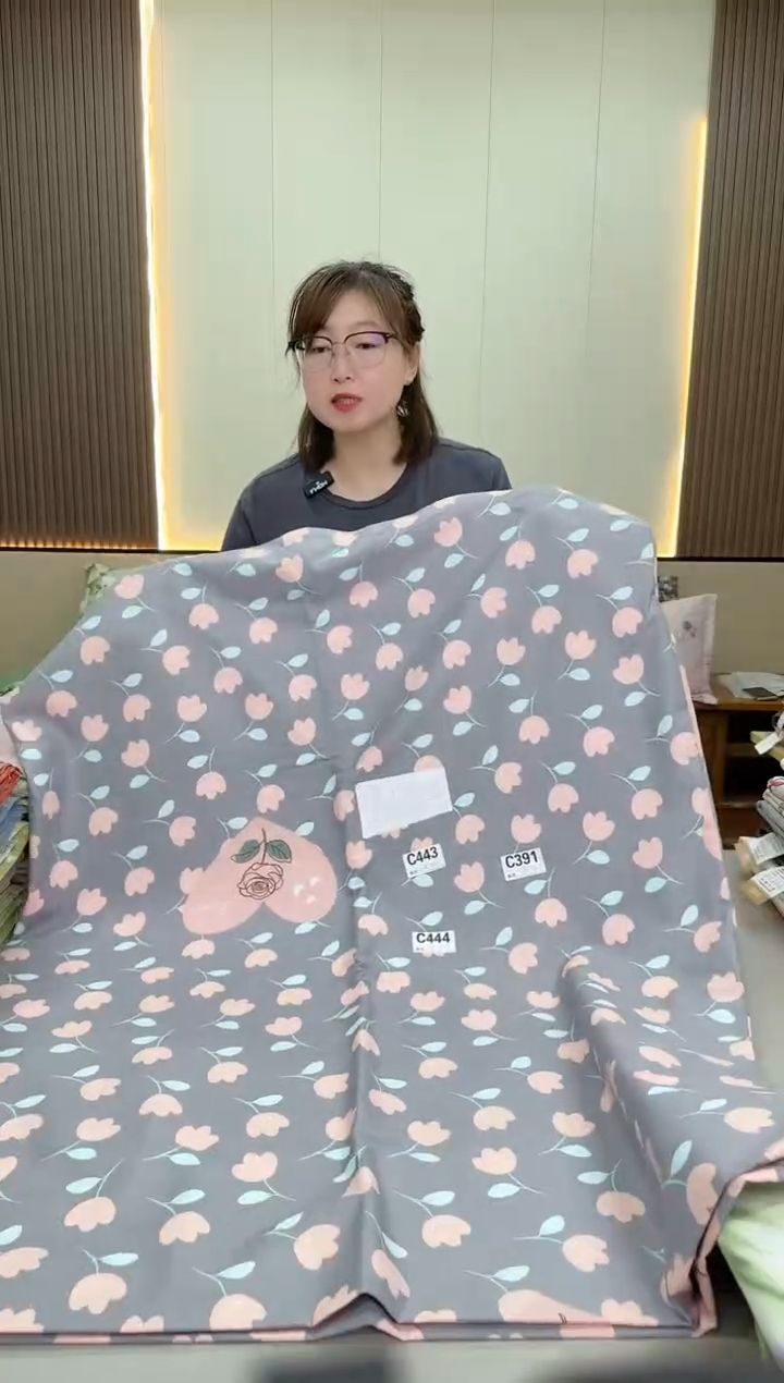 棉棉全棉被套1.8*2.2米  玫瑰心 391