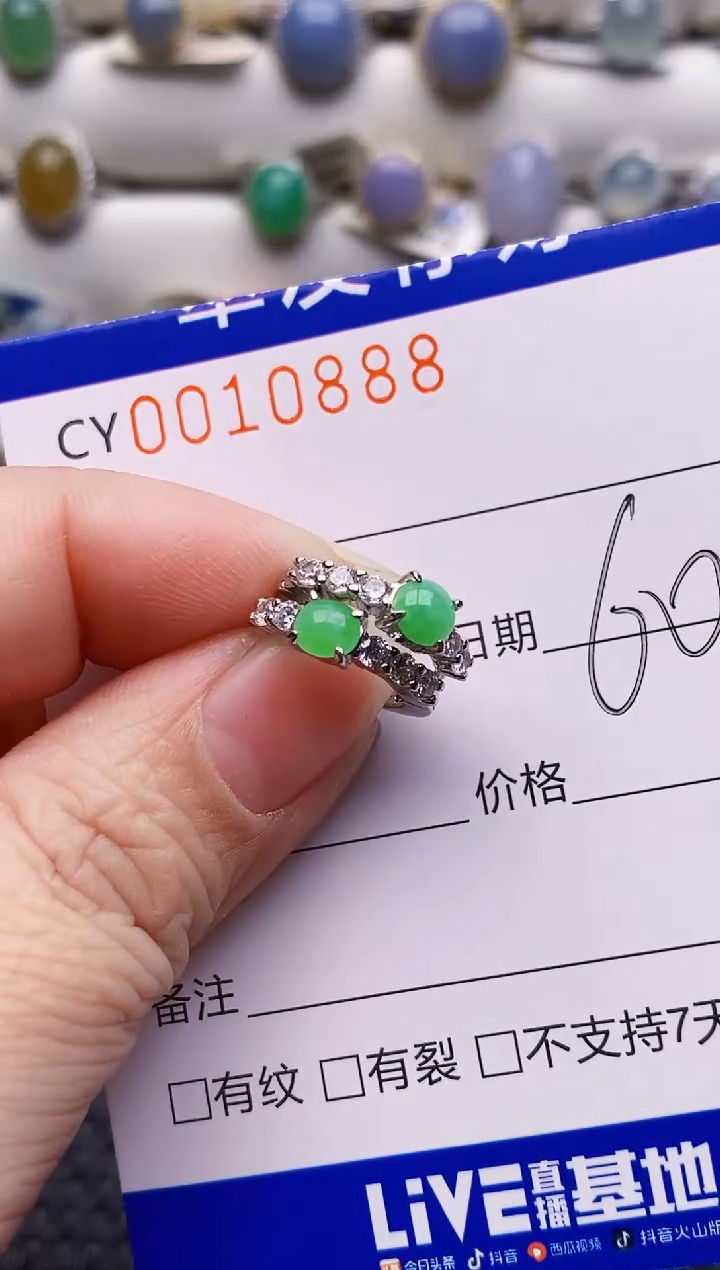 颈饰银S925镶嵌翡翠0888