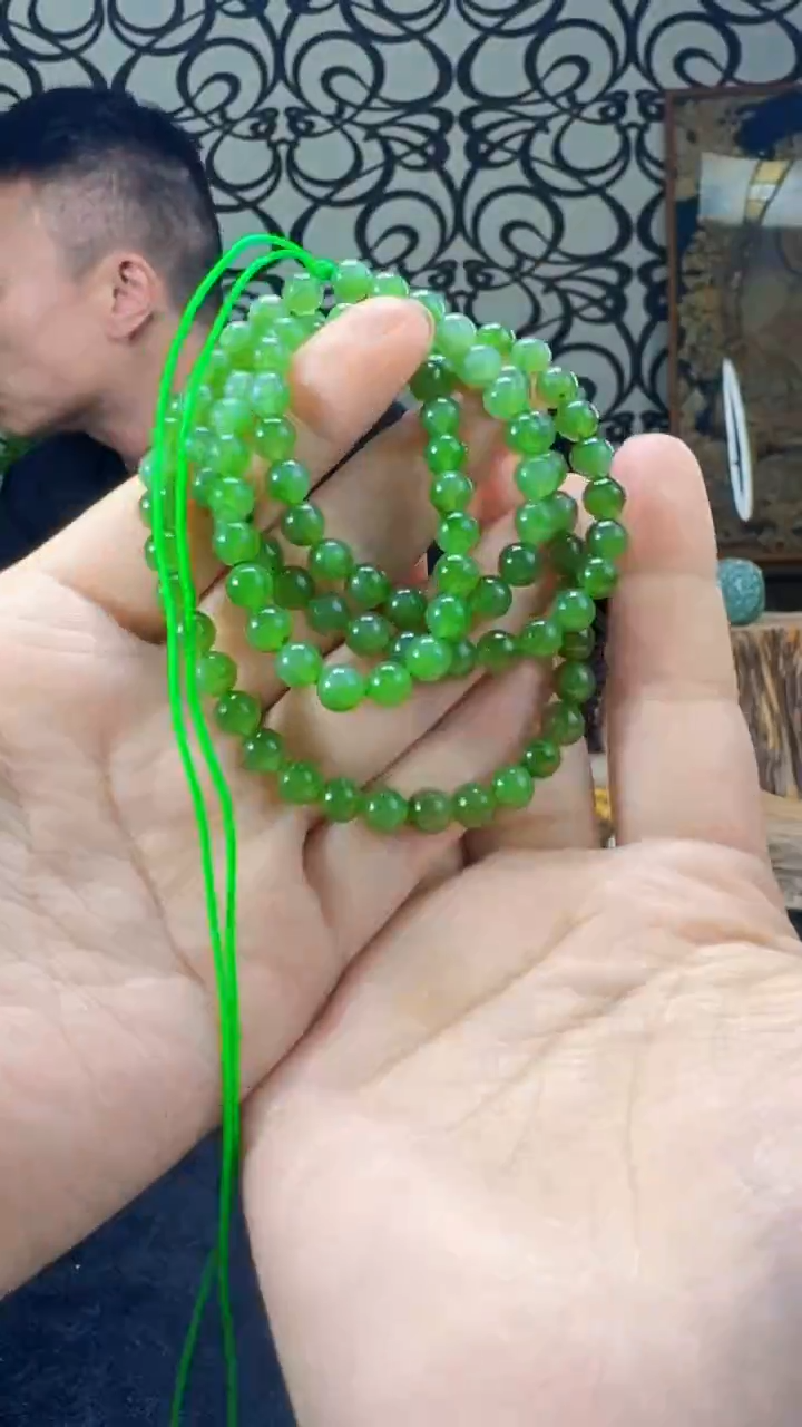 未镶嵌和田玉挂件碧玉链子