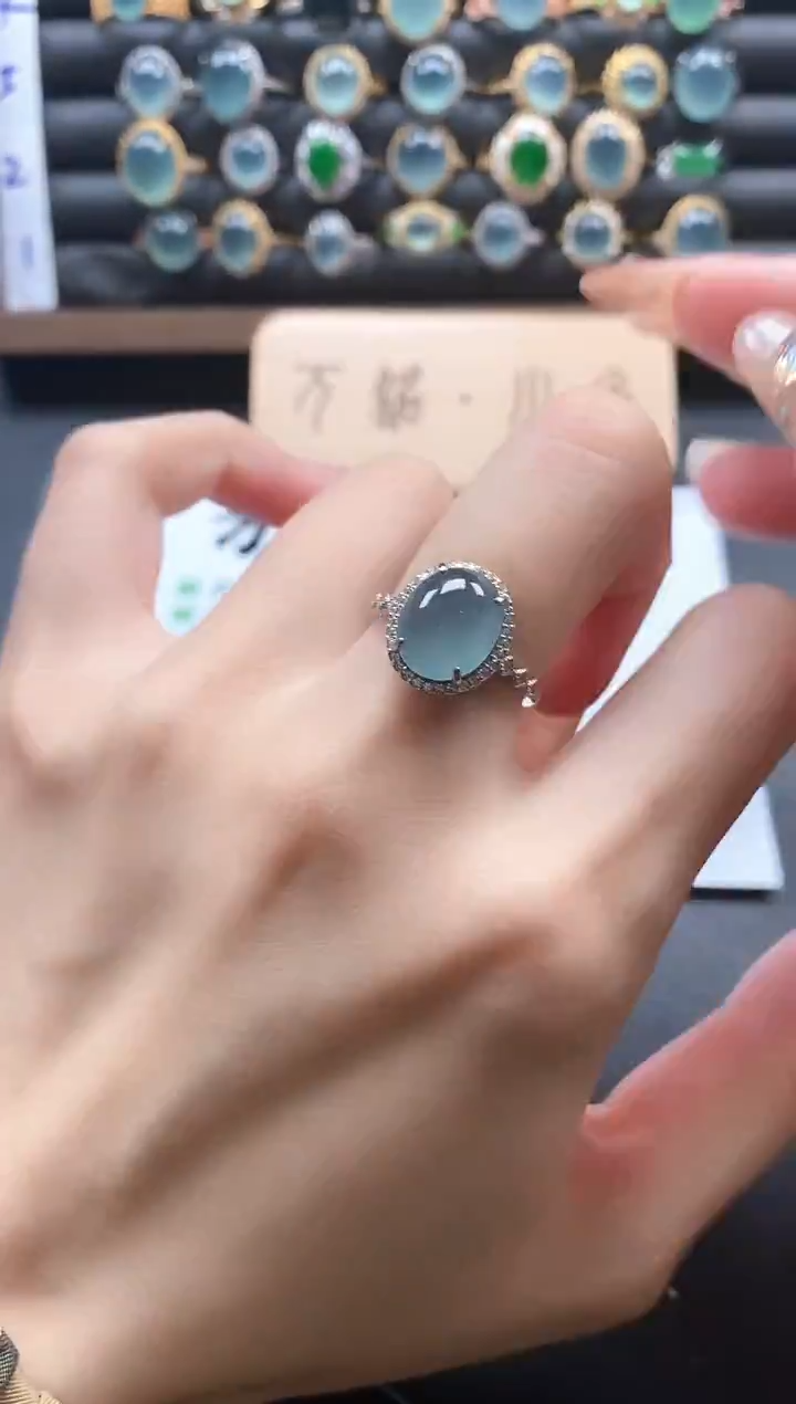 银S925镶嵌戒指翡翠51151