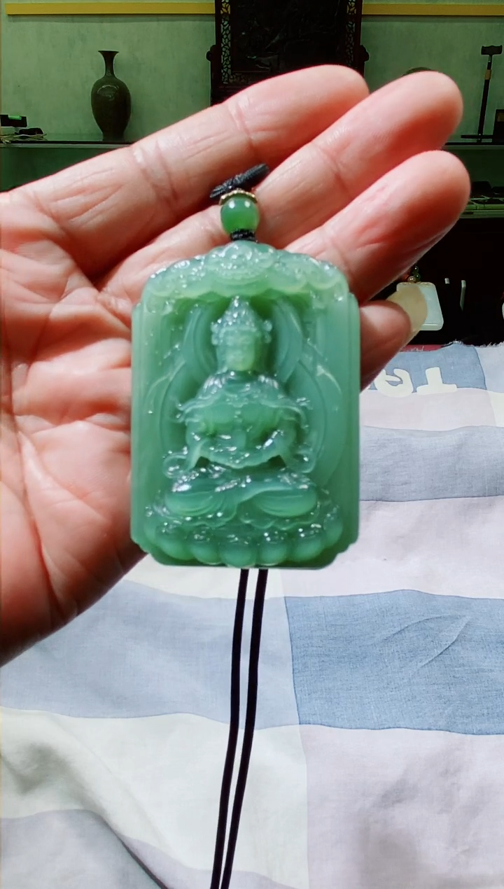 【闪购商品】和田玉（碧玉）挂件未镶嵌和田玉碧玉观音挂件