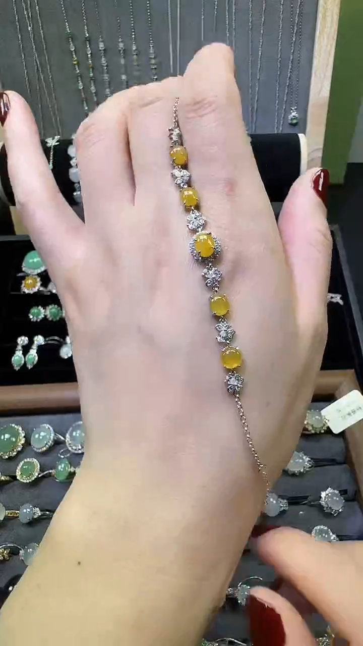 银S925镶嵌戒指翡翠手链18