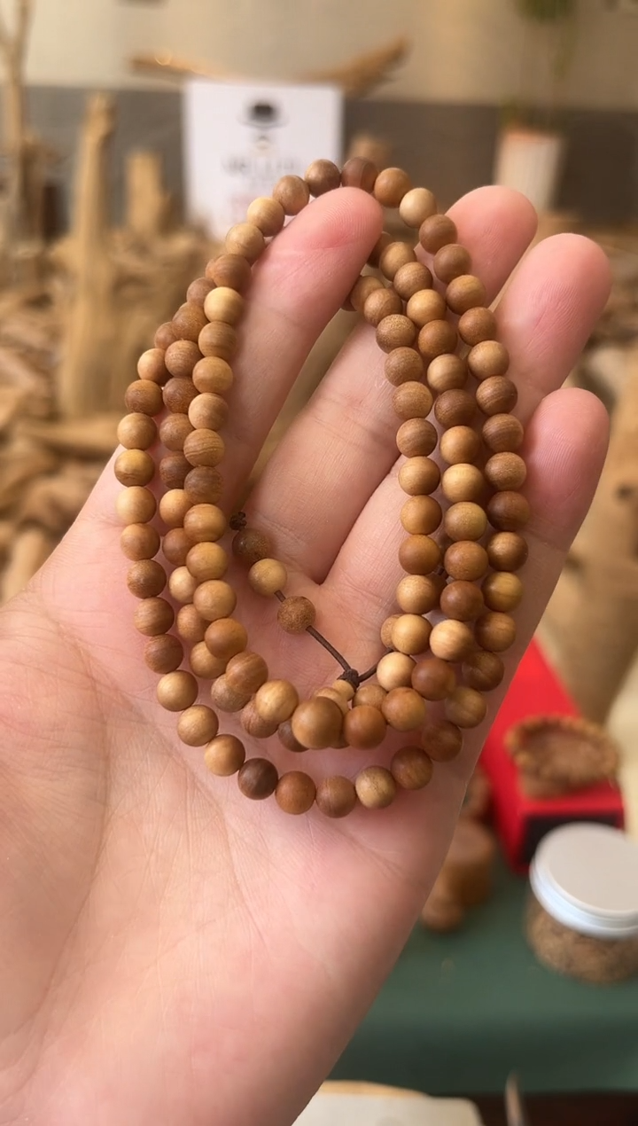 檀香木手串正区老山檀 0.6*108颗 横纹多圈 奶香奶甜