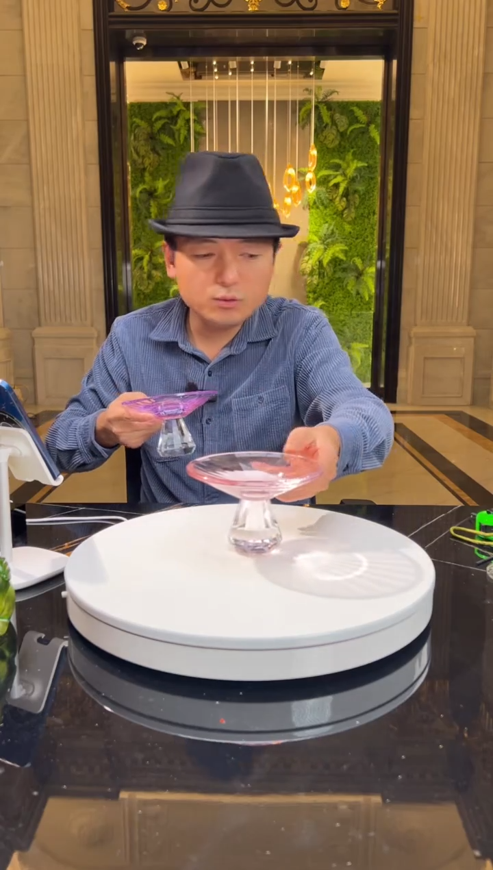 【闪购商品】摆件 A19粉水晶坚果碟水晶琉璃摆件