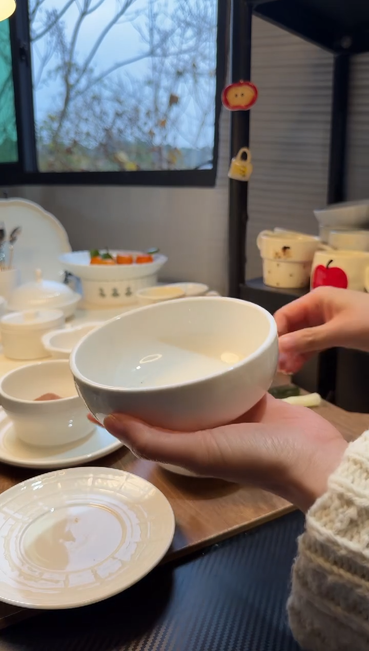 白瓷5.5英寸星辰不带勺叉