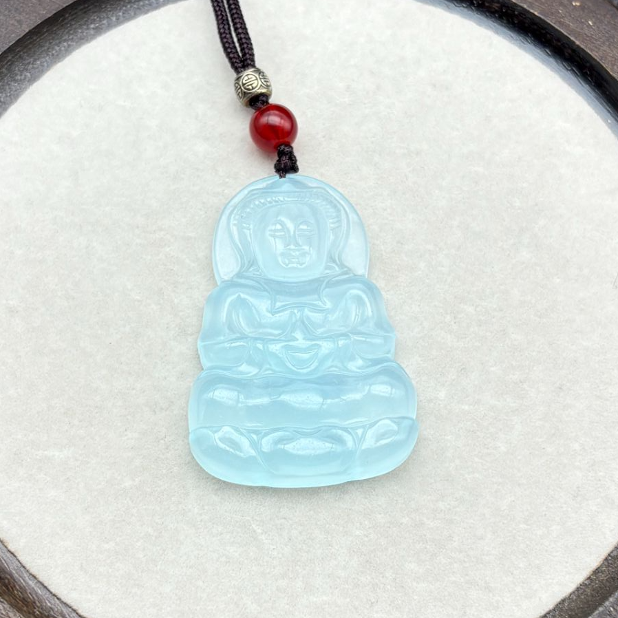 A236 翡翠蓝水观音 52x35x8(多样性发一件)