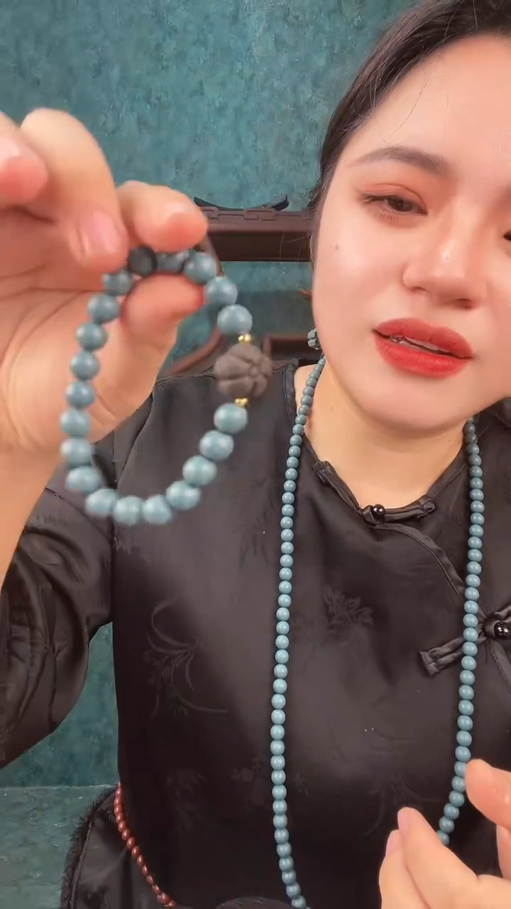 珠串蓝药师香方0.8+黑财神单圈