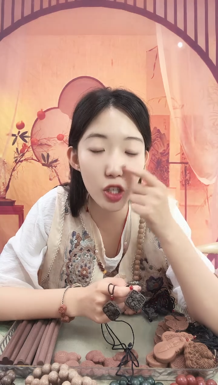 核桃手串/手链玉兰香方的小狐狸牌