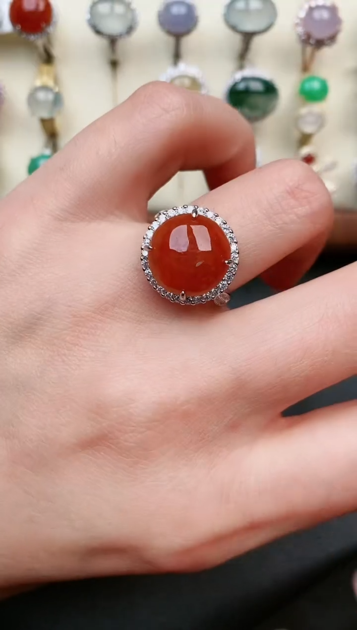 【闪购商品】翡翠戒指银S925镶嵌....