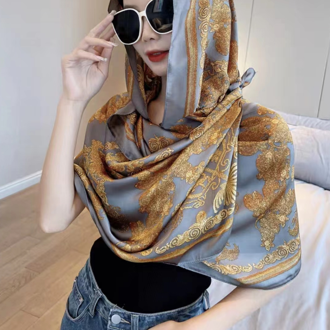 11E 凤图腾 新款时尚百搭冬季新款防晒围巾披肩高级贵妇披肩长巾