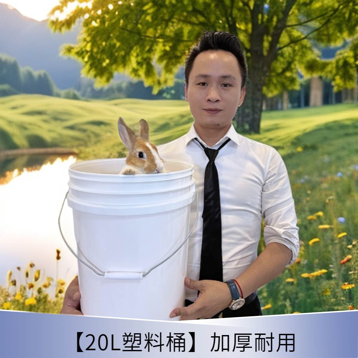 圆桶家用耐用垃圾桶水桶加厚手提宿舍专用大号洗衣桶带盖胶桶