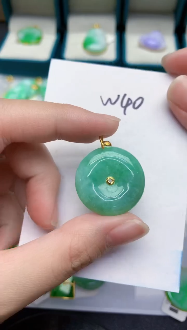 【闪购商品】翡翠颈饰18K金镶嵌0000000000