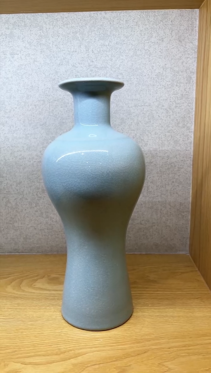 【闪购商品】其他#微瑕天青釉朱家汝窑款淑女瓶