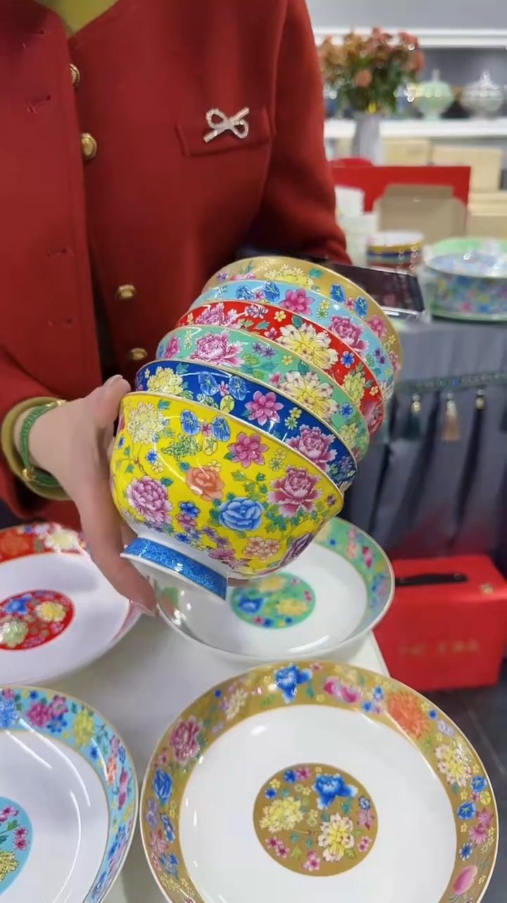 【闪购商品】瓷片5英寸饭碗6个景德镇餐具