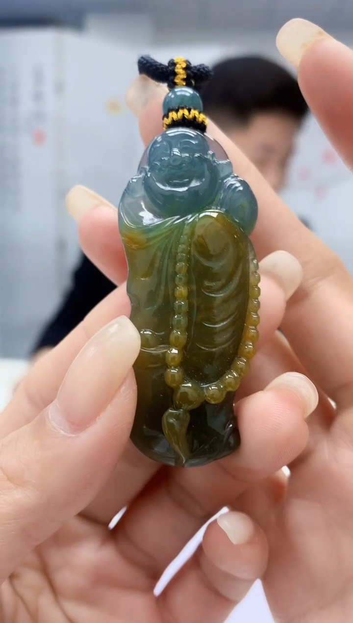 【闪购商品】定制翡翠未镶嵌4917lr-毛货挂件64
