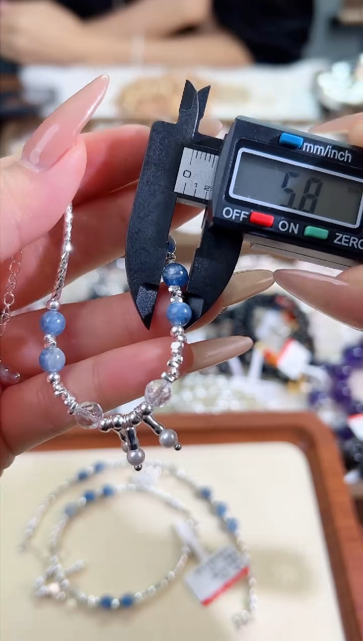 【闪购商品】水晶手链未镶嵌蓝晶石L061默认微瑕多样性发货