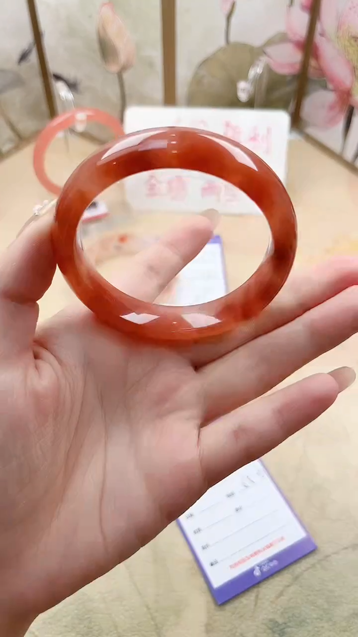 石英质玉手镯未镶嵌X223微色差55.3mm