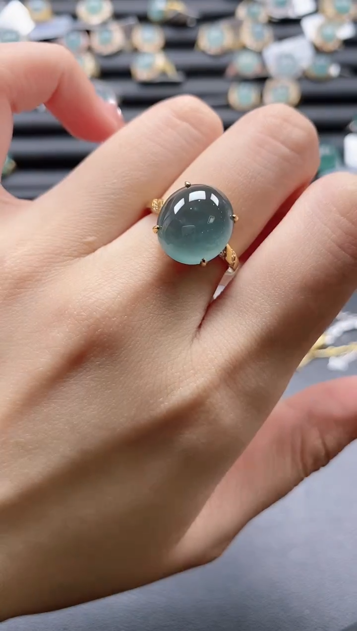 【闪购商品】翡翠戒指银S925镶嵌51511