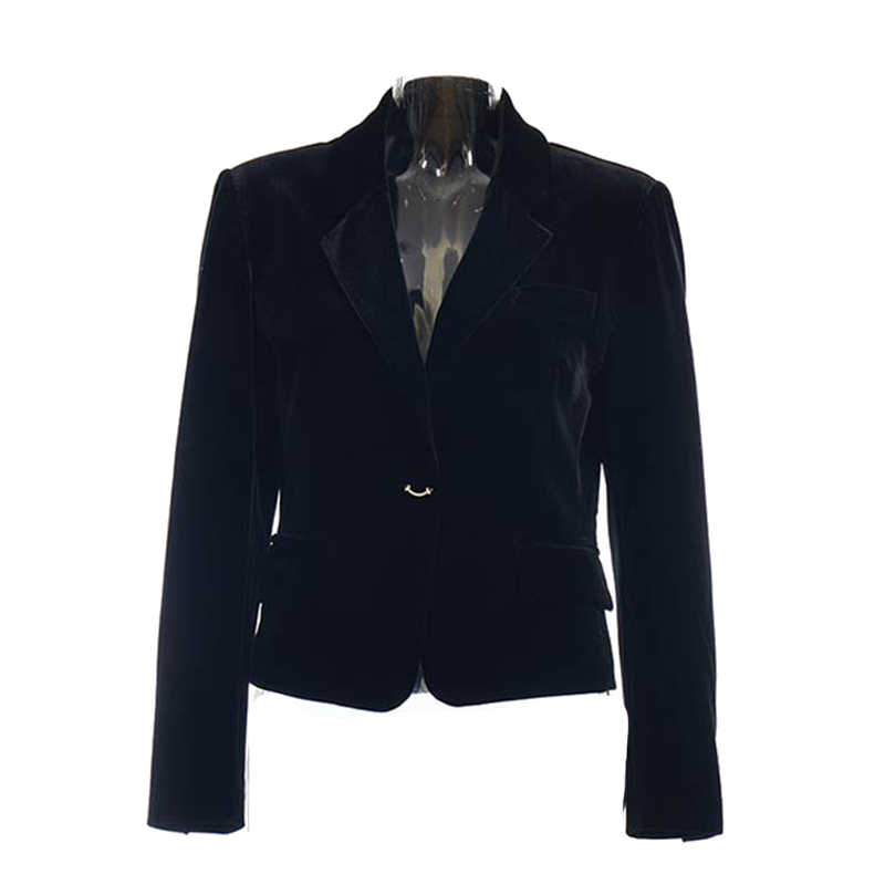 短款丝绒西装上衣SU107433