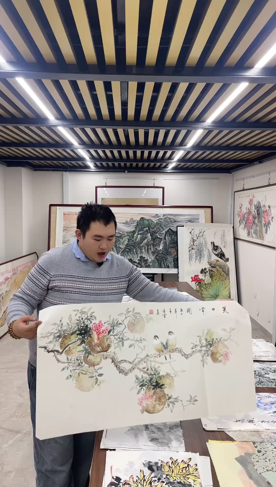 国画阿豪专属链接-没骨石榴