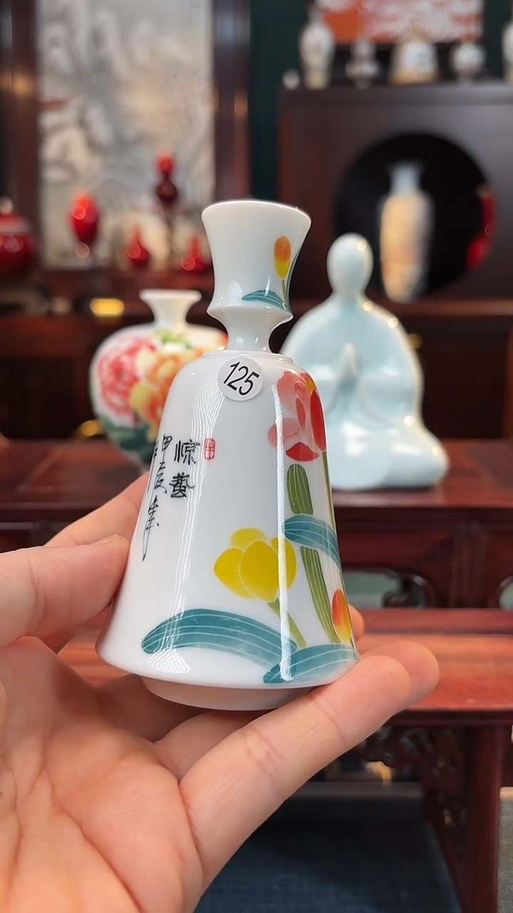 【闪购商品】摆件釉下五彩纯手工手绘原创瓷器