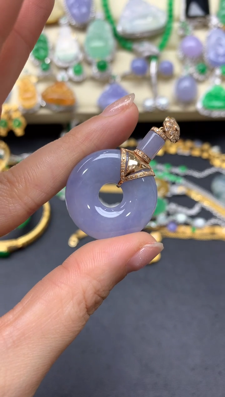 【闪购商品】翡翠颈饰18K金镶嵌373-中国好珍宝