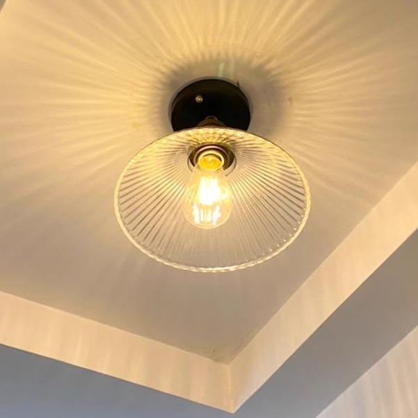 简约现代北欧美式乡村Loft 复古水晶玻璃铃铛吸顶灯阳台过道灯具