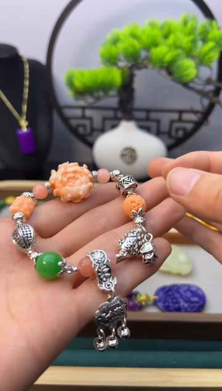 【闪购商品】玛瑙/玉髓颈饰银S925镶嵌S166           