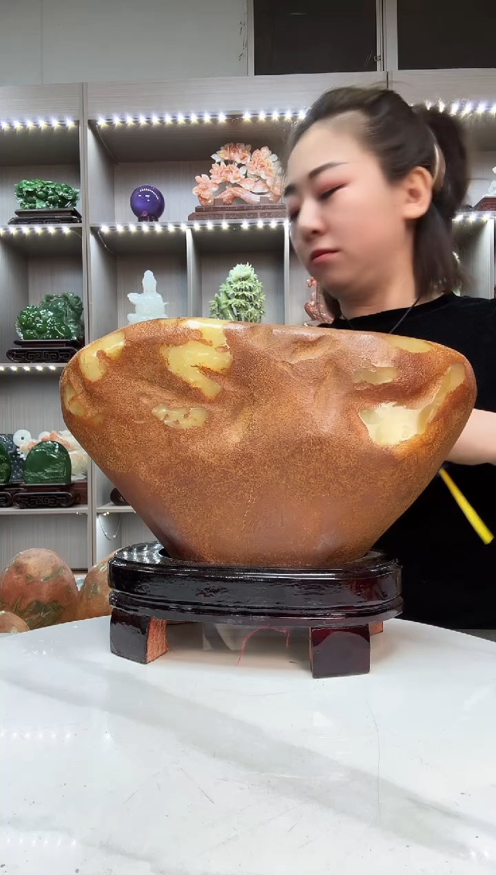 石材天然石材家居摆件办公室客厅玄关高档摆件