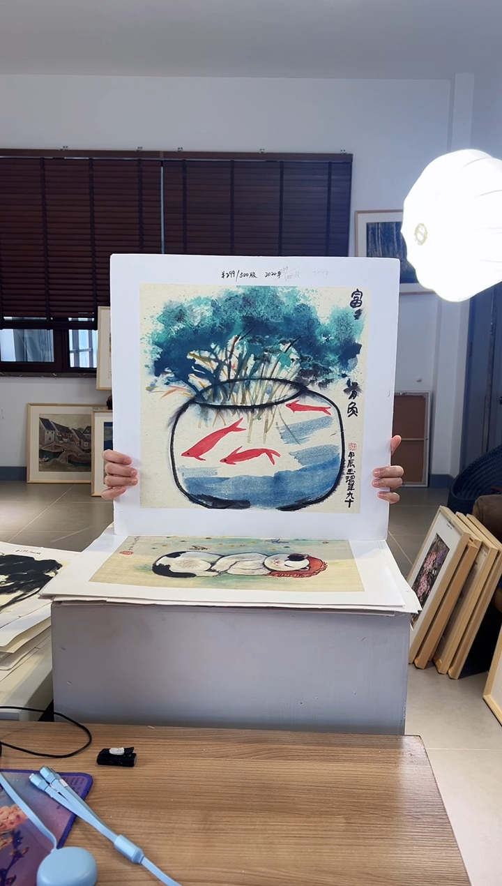 【闪购商品】版画耿玉琨限量作品亲签盖章版画S