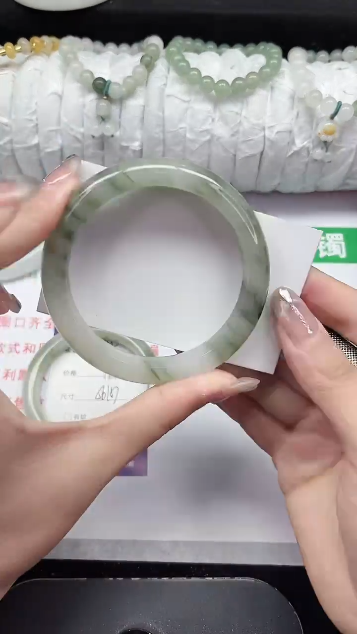 未镶嵌手镯石英质玉393-58/59