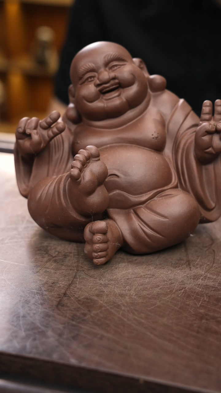 紫砂茶宠紫砂弥勒佛