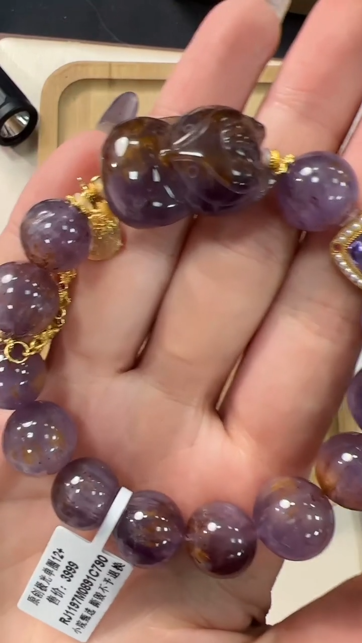 【闪购商品】水晶手链银S925镶嵌RJ1197约12mm