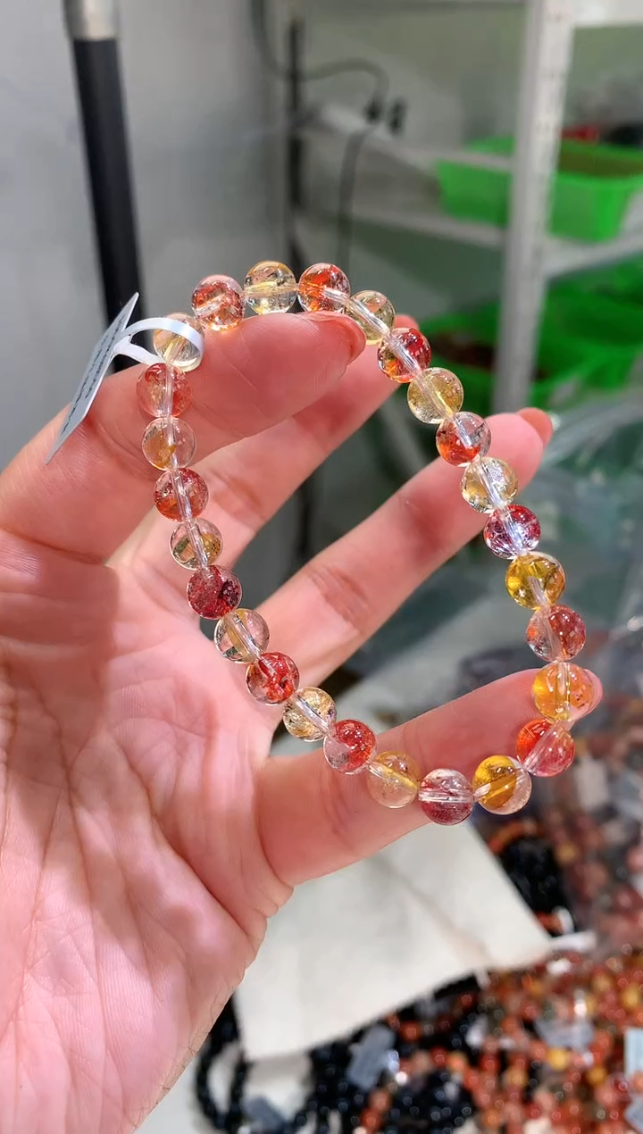 【闪购商品】水晶手链未镶嵌7mm锦鲤胶花手链