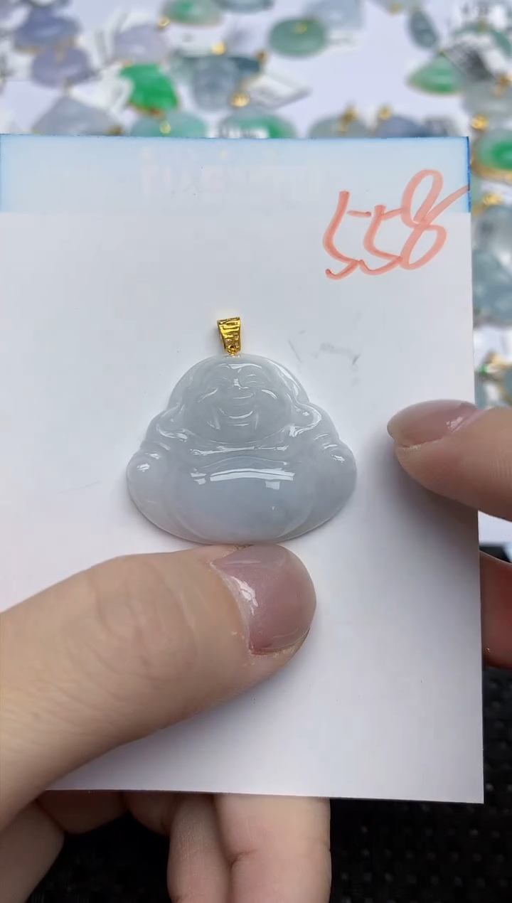 【闪购商品】翡翠颈饰18K金镶嵌天然翡翠A货